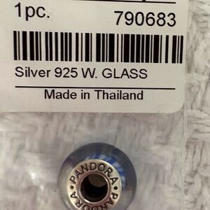 Pandora Silver and Blue Glass Charm